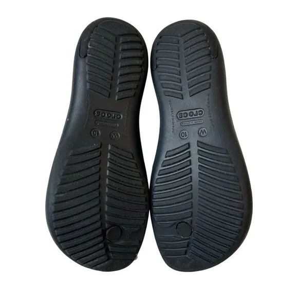 CROCS Black Sexi Flip Sandals Size 10