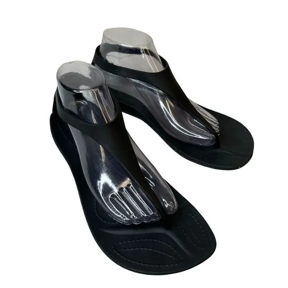 CROCS Black Sexi Flip Sandals Size 10