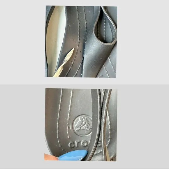 CROCS Black Sexi Flip Sandals Size 10