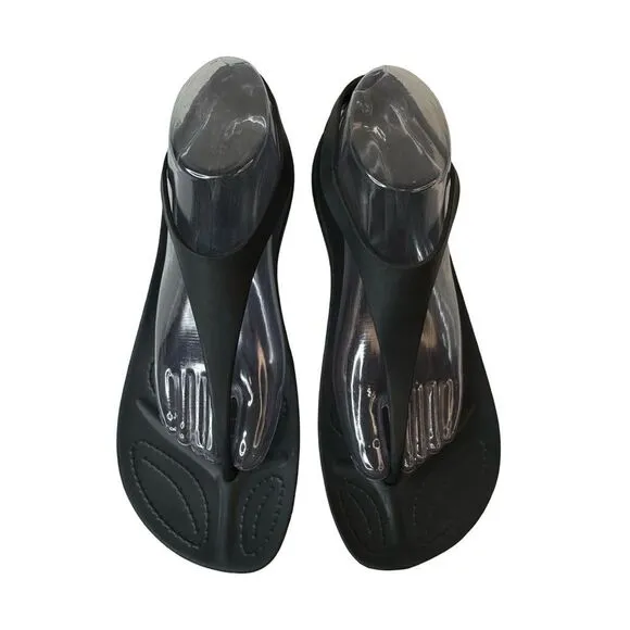 CROCS Black Sexi Flip Sandals Size 10