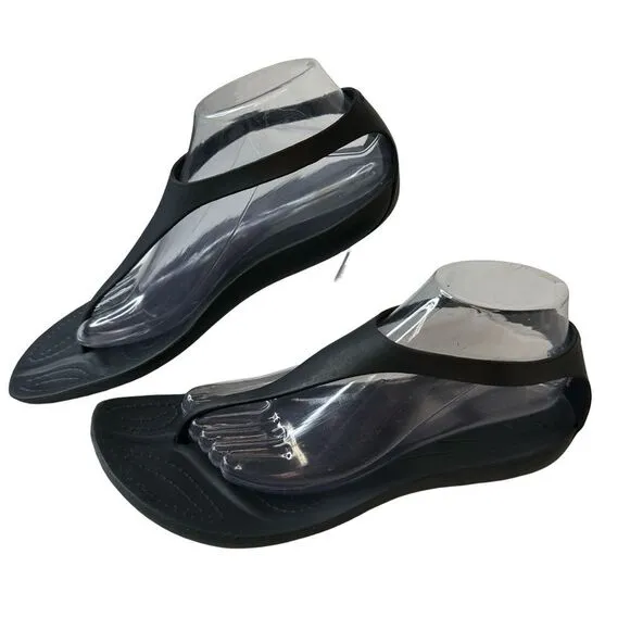 CROCS Black Sexi Flip Sandals Size 10