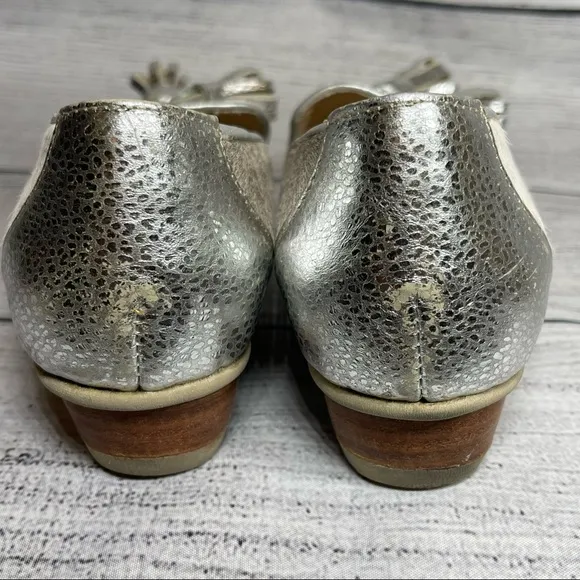 Culeka Handmade Calf Hair &amp; Metallic Leather Tassel Loafers Sz 7.5