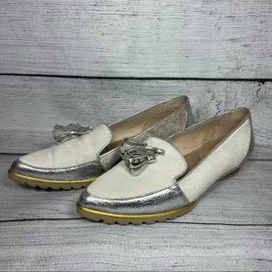 Culeka Handmade Calf Hair &amp; Metallic Leather Tassel Loafers Sz 7.5