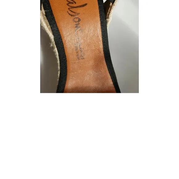 Dalson Espadrilles Open-ToeWedge Women's 10 Black HandmadeSpainNWT