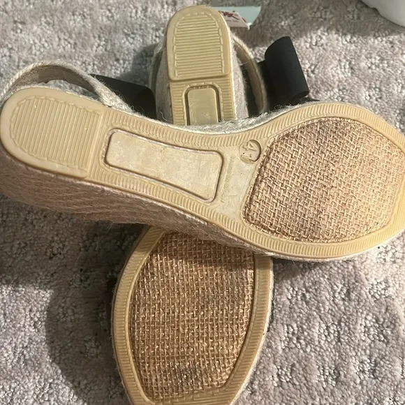 Dalson Espadrilles Open-ToeWedge Women's 10 Black HandmadeSpainNWT