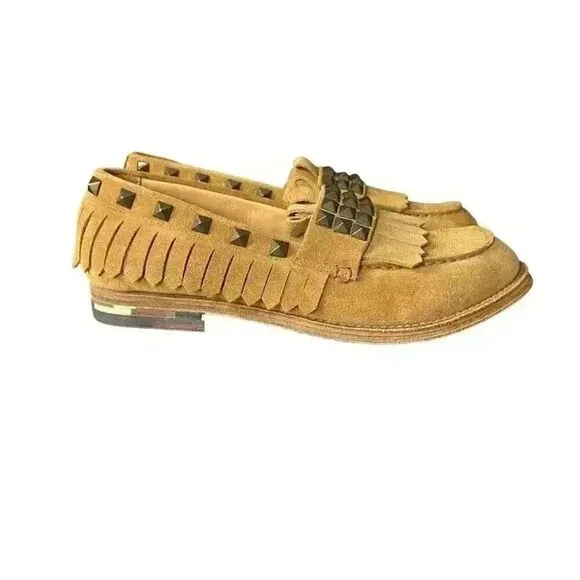 Daniele Michetti NWOB Studded Leather Loafers Sz 6.5
