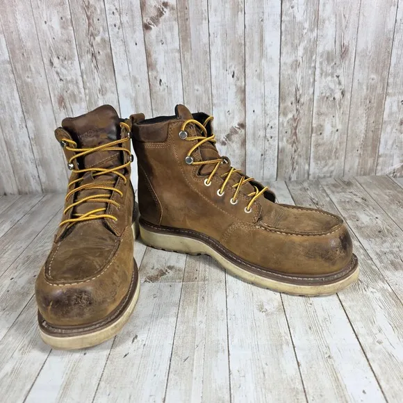 Danner Cedar Rover Moc Toe 6&quot; Brown AL Work Boots Waterproof Size 9