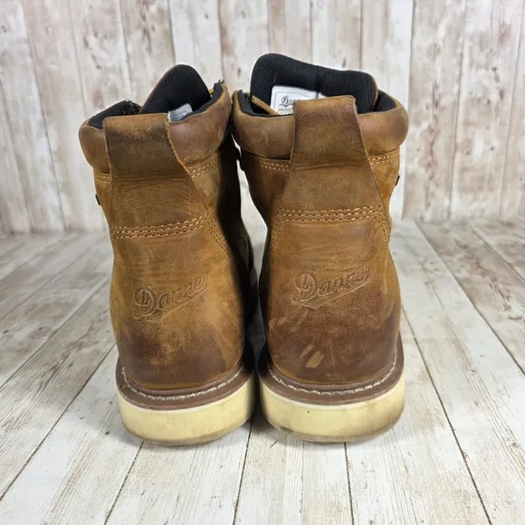 Danner Cedar Rover Moc Toe 6&quot; Brown AL Work Boots Waterproof Size 9