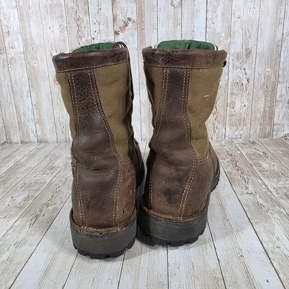 Danner Leather Hiking Boots Waterproof Work Combat Boots Brown Mens Size 10