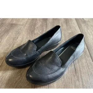 Dansko Black Debra Leather Slip On Loafers Size 39/ US 8.5-9