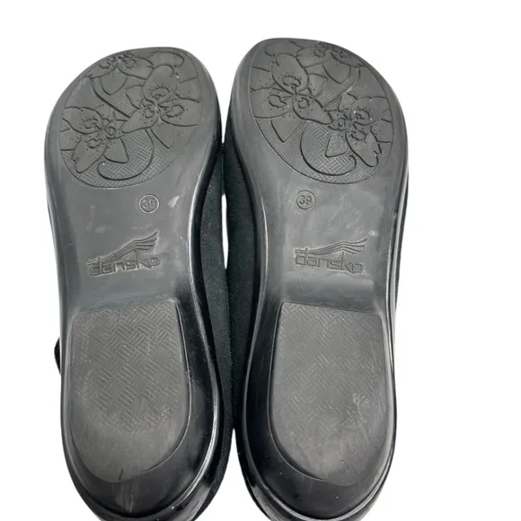 Dansko Black Nappa Opal Mary Jane Comfort Work Shoes Flats Sz EU 39  US 8.5 / 9