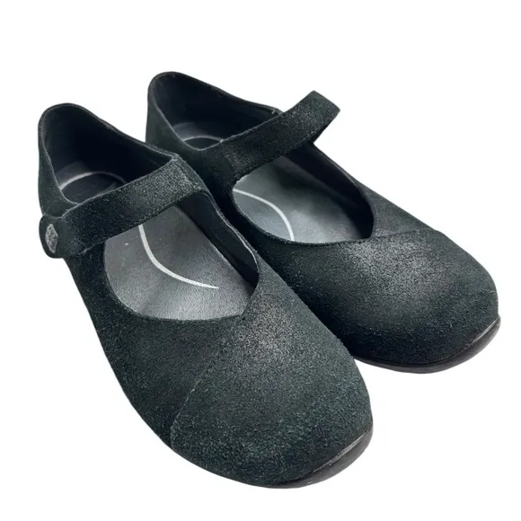 Dansko Black Nappa Opal Mary Jane Comfort Work Shoes Flats Sz EU 39  US 8.5 / 9