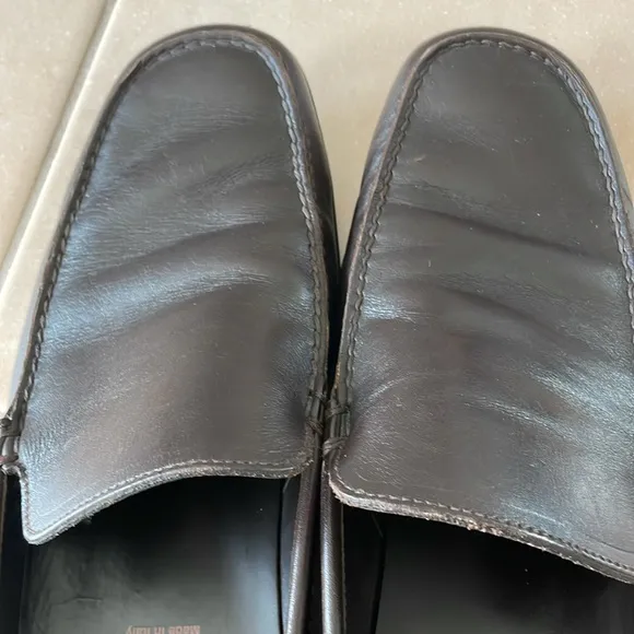 Dark brown Prada Sport loafers