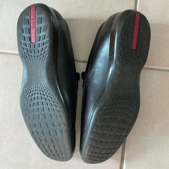 Dark brown Prada Sport loafers