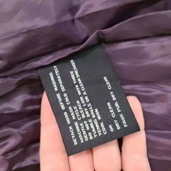 Dark Purple Fur Lined Snow Jacket