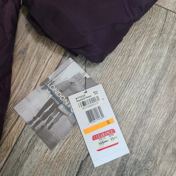 Dark Purple Fur Lined Snow Jacket
