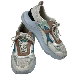 D.A.T.E. Fuga Leather Nylon Mesh Sneaker, Size 7