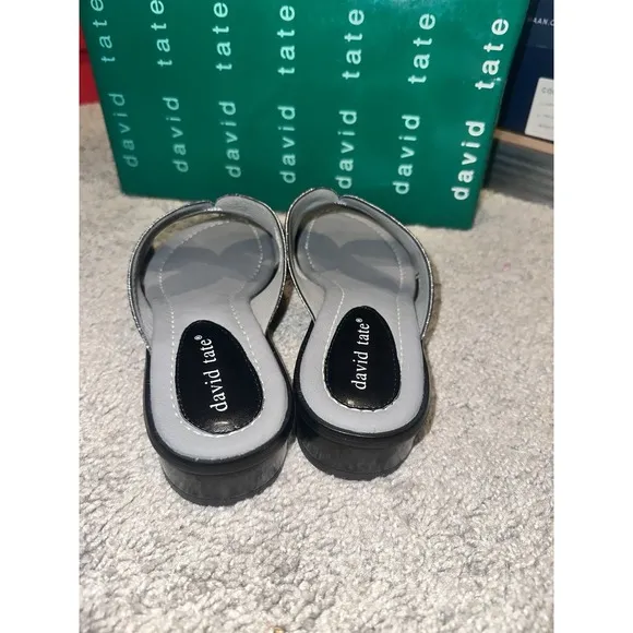 David Tate Thrill Women's Sandal Black Slip On Slide Brand New! Size 9 M