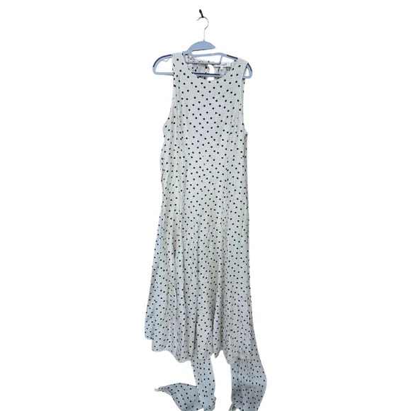 Diane von Furstenberg Polka Dots Silk Maxi Dress Size 12