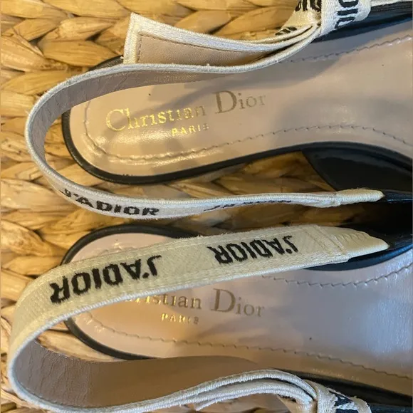 Dior Black and Cream Flats