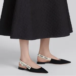 Dior Black and Cream Flats