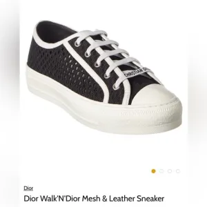 Dior black mesh and leather sneakers!