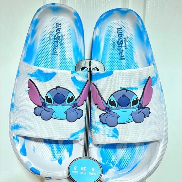 Disney | Blue Stitch Slides | Size 8 | Brand New |