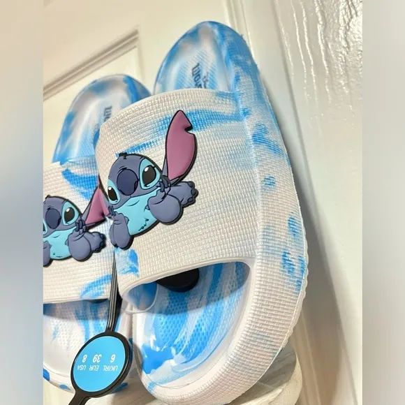 Disney | Blue Stitch Slides | Size 8 | Brand New |