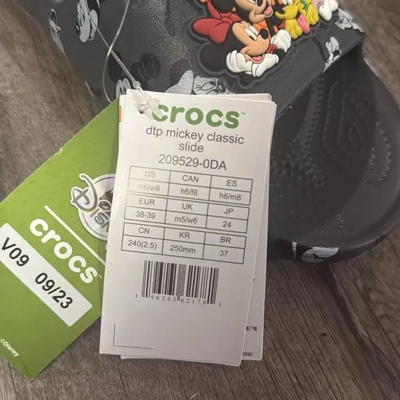 Disney Parks Crocs Mickey Mouse and Friends Classic Slide Sandal Adults SZ M6/W8