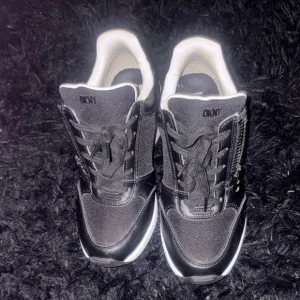 DKNY Black Sneakers Classic Design Suede Mesh