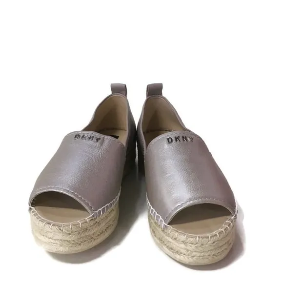 DKNY peep toe espadrilles wedges