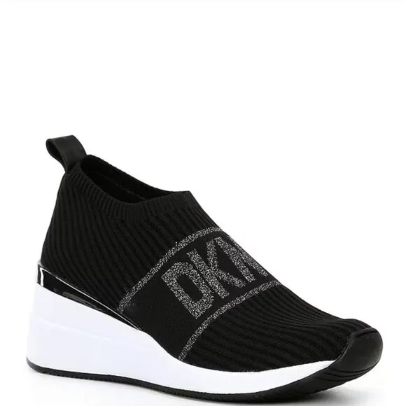DKNY Women's Athletic Everyday Phebe-Slip on Wedge Sneaker