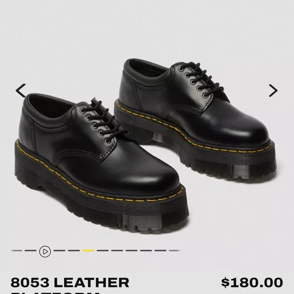 DOC MARTEN LEATHER PLATFORM LOAFERS