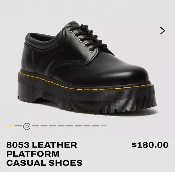 DOC MARTEN LEATHER PLATFORM LOAFERS