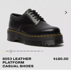 DOC MARTEN LEATHER PLATFORM LOAFERS