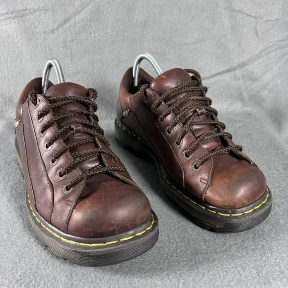 DOC MARTENS 11648 brown chunky oxford loafers brogues