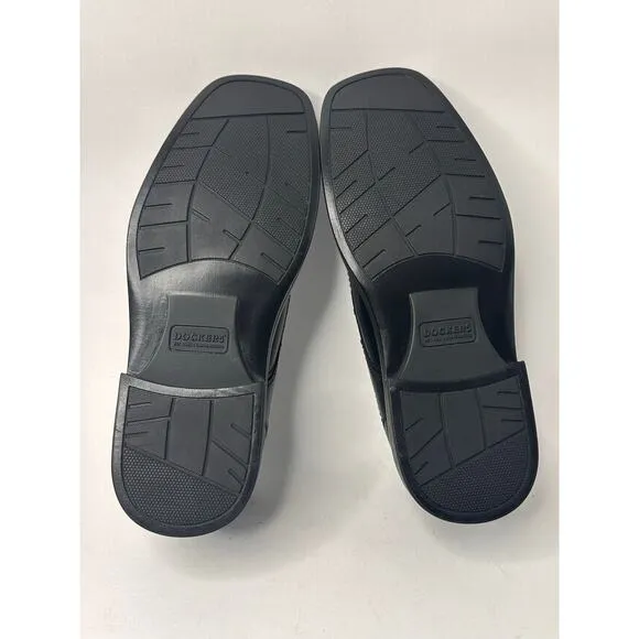 Dockers Men's Edson Faux Leather Black Slip-On Loafers Size 8M NWT