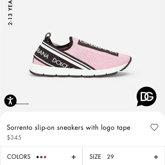 Dolce &amp; Gabbana Pink Slip-On Sneakers