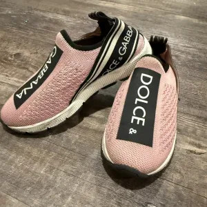 Dolce &amp; Gabbana Pink Slip-On Sneakers