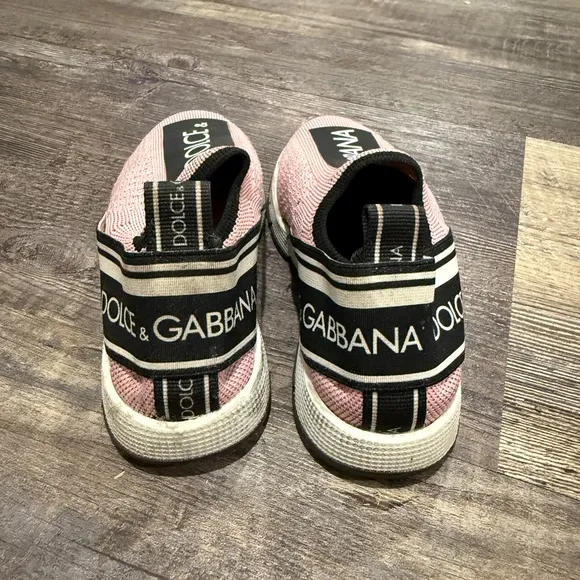 Dolce &amp; Gabbana Pink Slip-On Sneakers