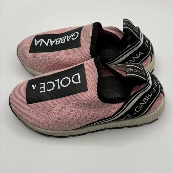 Dolce Gabbana girls Sorrento slip-on sneakers with logo tape