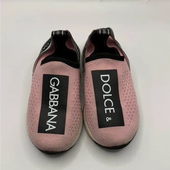 Dolce Gabbana girls Sorrento slip-on sneakers with logo tape