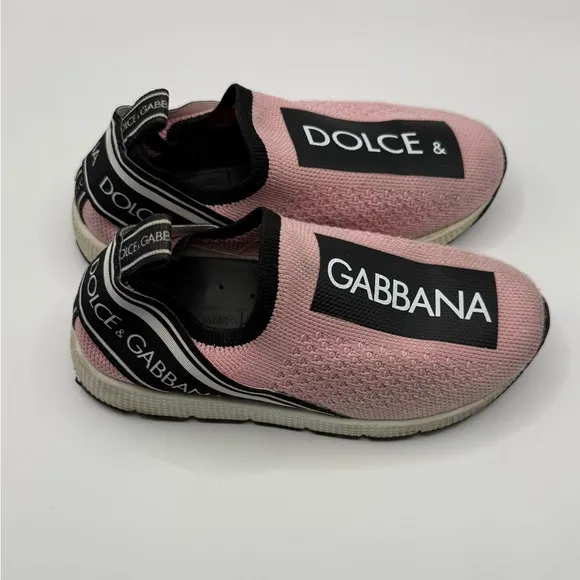Dolce Gabbana girls Sorrento slip-on sneakers with logo tape