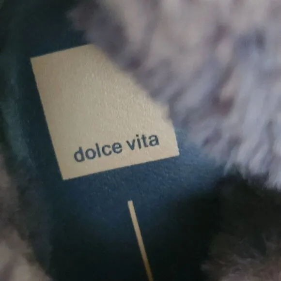 Dolce Vita Gili Suede Faux Fur Lined Ankle Boots in Anthracite Gray Size 8M