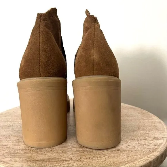 Dolce Vita Waterproof Heeled Boots in Dark Tan with Tan Soles Size 9 NWOB