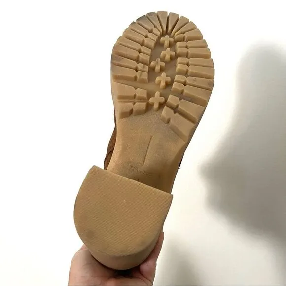 Dolce Vita Waterproof Heeled Boots in Dark Tan with Tan Soles Size 9 NWOB