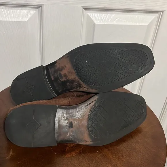 🔥🔥DONALD by Donald J Pliner Brown Leather Suede Slip-on Loafers  - Men Sz 11.5