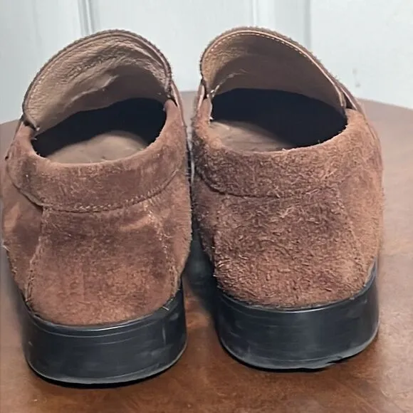 🔥🔥DONALD by Donald J Pliner Brown Leather Suede Slip-on Loafers  - Men Sz 11.5
