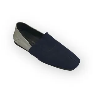 Donald J Pliner® ༄ Audra Leather Espadrille Flats ༄ Navy   White Metallic ༄ 9.5M