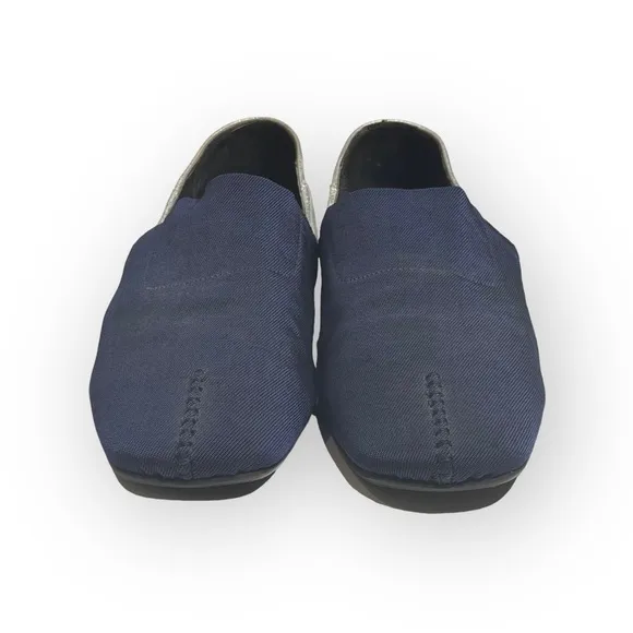 Donald J Pliner® ༄ Audra Leather Espadrille Flats ༄ Navy   White Metallic ༄ 9.5M